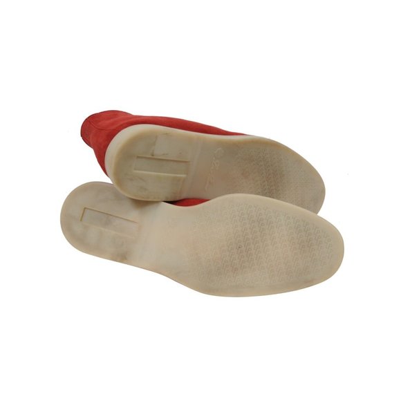 Loro Piana Open Walk Ankle Boots Size US 13 46 Red Suede Slip On Mid Top Chukkas - Picture 8 of 9